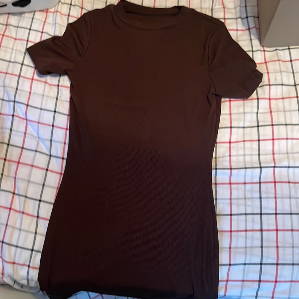 ROMWE dark brown dress
